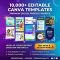 10,000 Editable Canva Templates Premiam