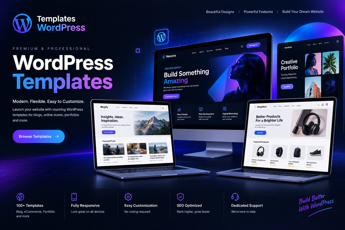 4500 Professional WordPress Templates – Complete Bundle | Instant Delivery